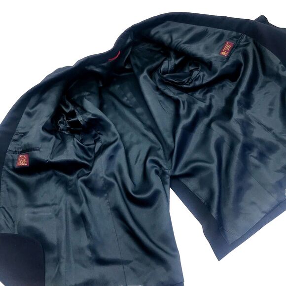 Vintage Jos A Bank Wool Blazer RARE USA Blue Gold Button 48 Mens Nautical - Picture 12 of 12